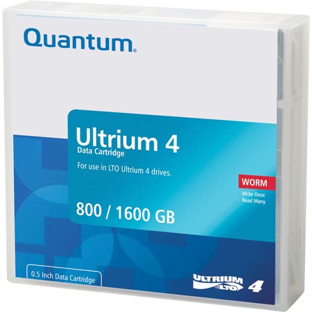 Quantum Data Cartridge, Lto Ultrium 4 Worm MR-L4MQN-02